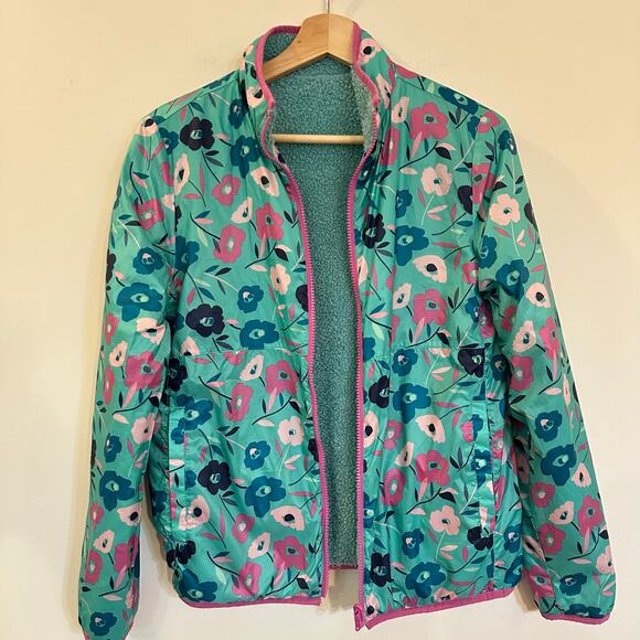 Lands' End Kids' Reversible Insulated Fleece Jacket Sz XL (14) - Picture 5 of 5